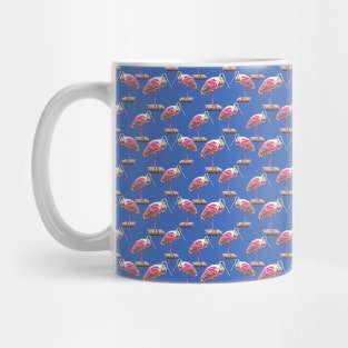 Roseate spoonbill tropical bird pattern Mug